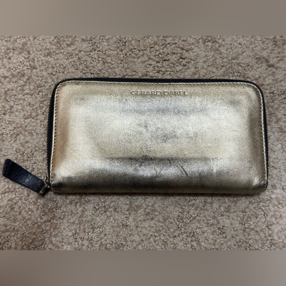 Gerard Darel Silver Satchel Tote & Wallet - Picture 5 of 7